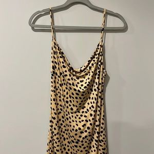 Forever 21 Cheetah open back dress